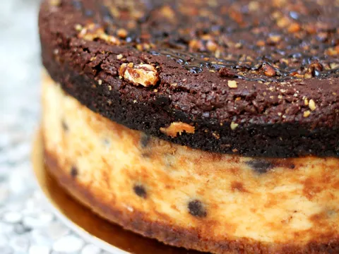 Brownie karamel cheesecake