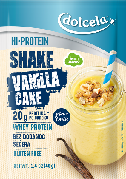 Hi protein shake vanilla cake