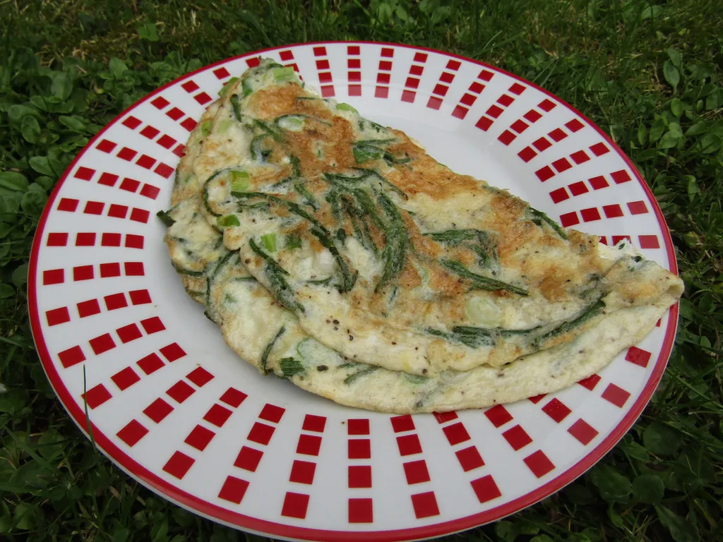 Samphire/motar omlet