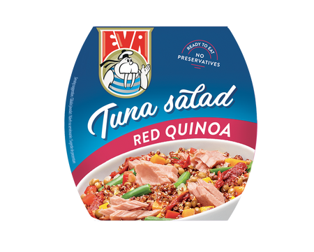 Tuniakový šalát s červenou quinoou