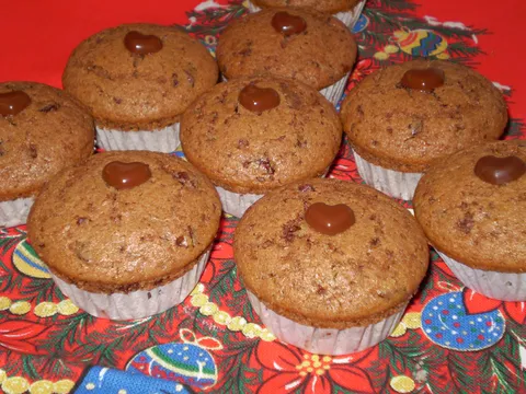 Stracciatella muffins u božićnoj formaciji :)