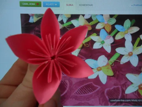 Evo moj prvi origami cvjetić by GIUGITA