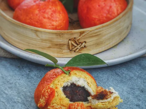 Veganske Bao Pecivo  ''mandarine''
