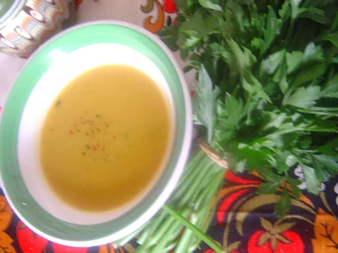 lagana juha od tikve (bundeve) i petrusimula ( peršina)