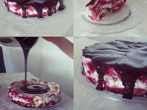 Raspberry Chocolate Trifle Cake by DaSilva1