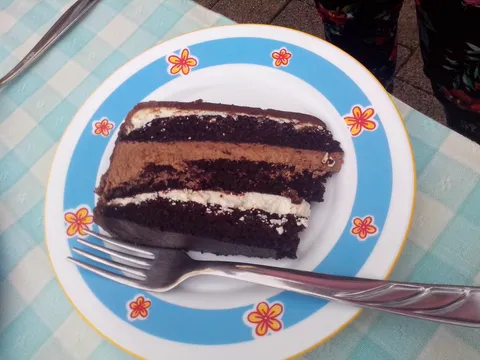 Chocolate truffle layer cake