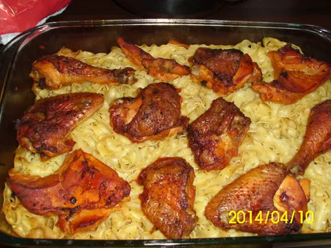 Pečena piletina sa tjesteninom na način mog "Dede Lede" :)) by strucy