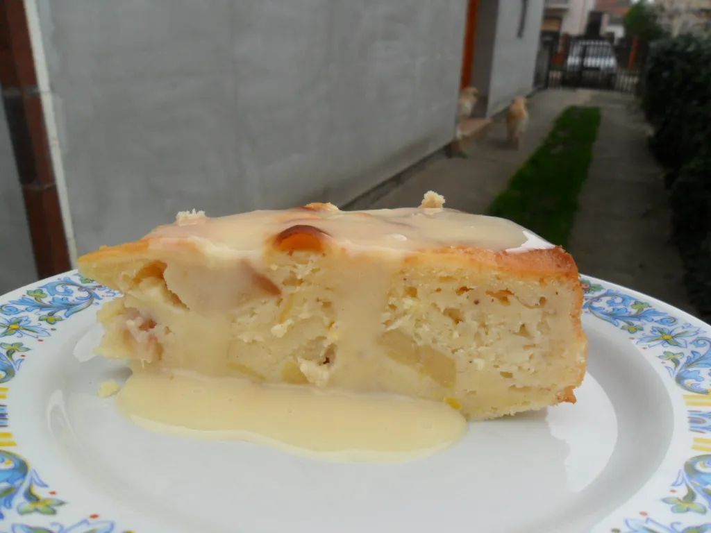 Cheese cake sa jabukama i dulche de leche prelivom