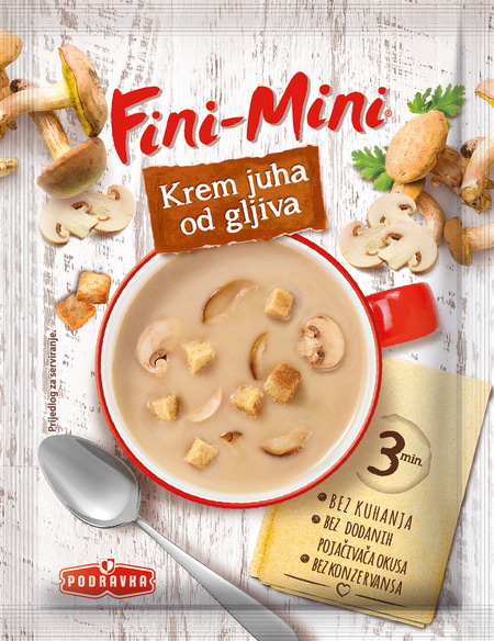 Fini-Mini gobova kremna juha