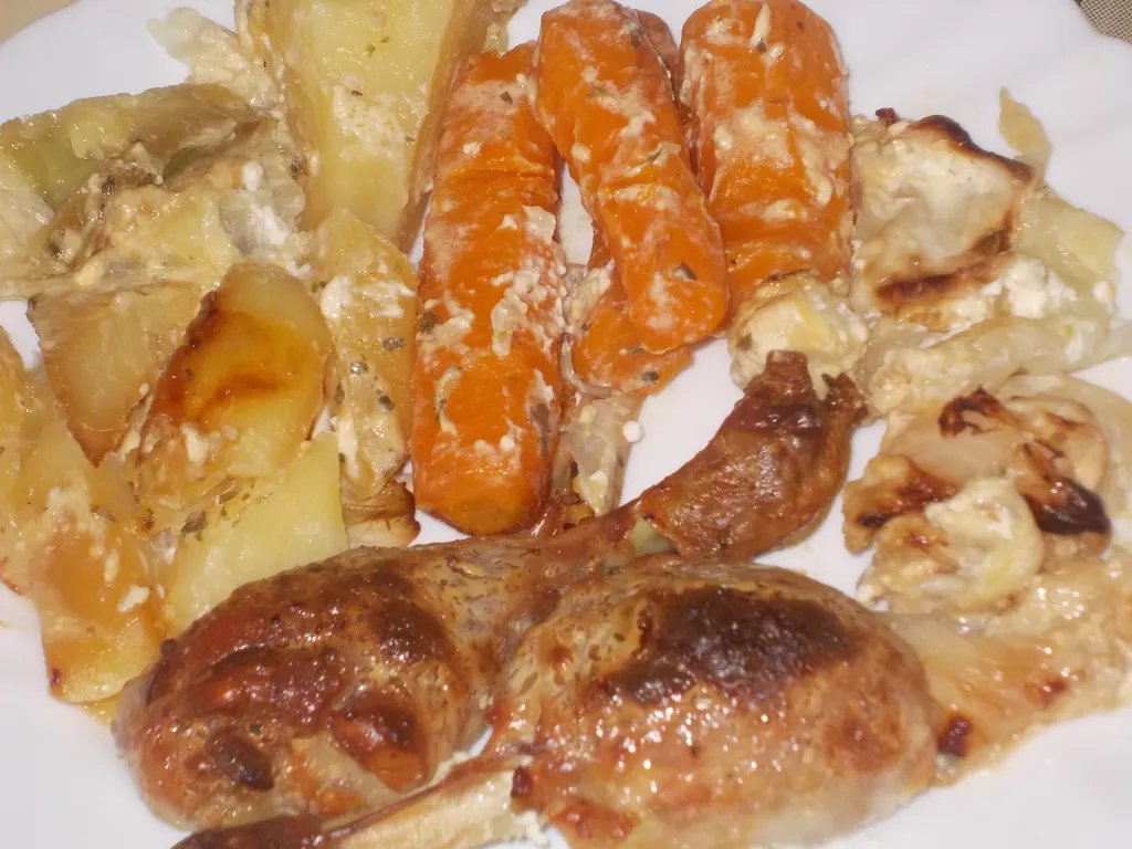 Povrce i piletina  u tepsiji