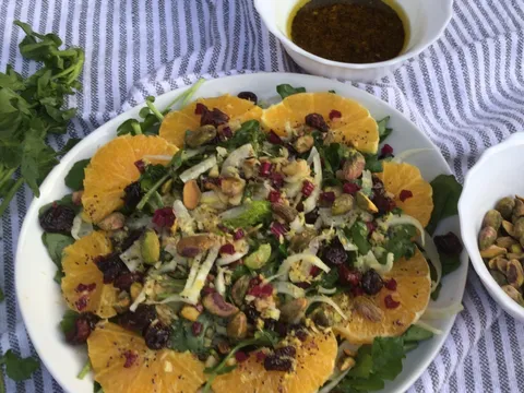 Watercress ili potocarka,komorac,narandza salata -raw salata
