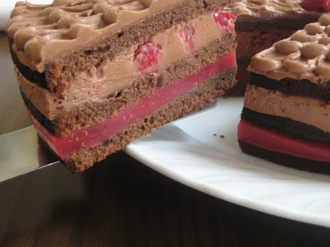 Čokoladna torta sa malinama