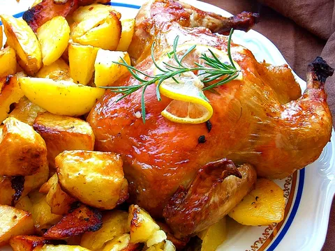 Francuska piletina i fiorentinski krumpir by Jamie Oliver