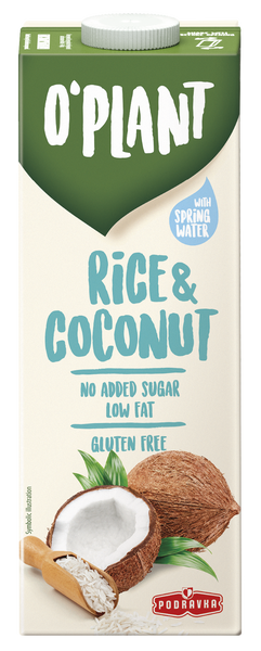 Riža i kokos biljni napitak