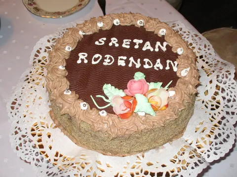 torta od čokolade i oraha za  moj rođendan