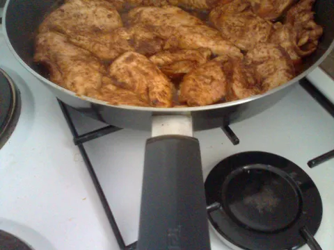 Čili (chili) piletina s rižom - priprema