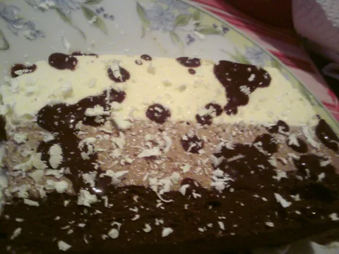 moja Dvobojna ledena čokoladna torta