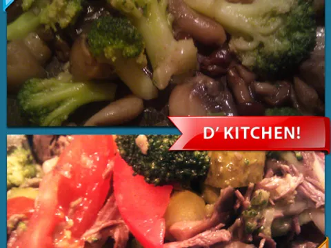 Salata od junetine, povrća i 4 vrste gljiva