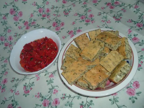 Izljevak od blitve by Jakica i salata pečene paprike by Mukica