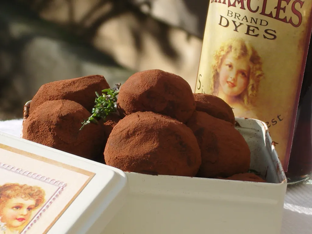 Chocolate mint truffles