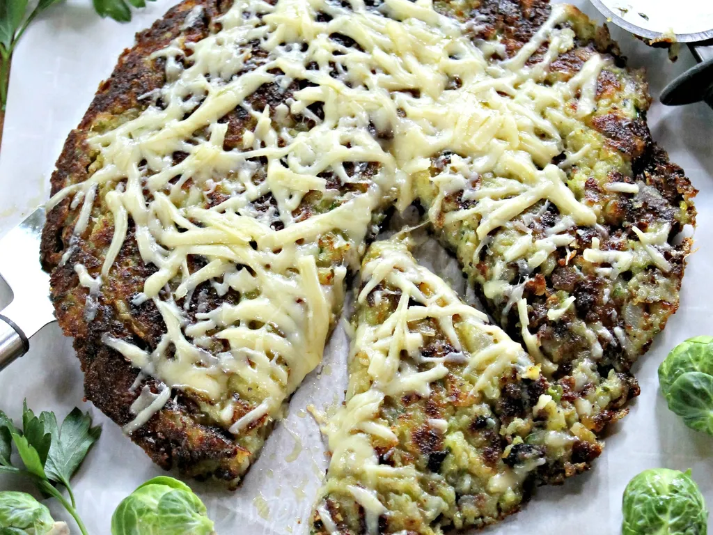 Potato-brussel sprouts cake...