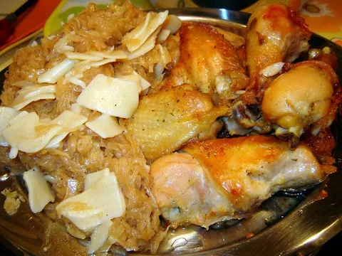 krpice sa zeljem &#38; pečena piletina