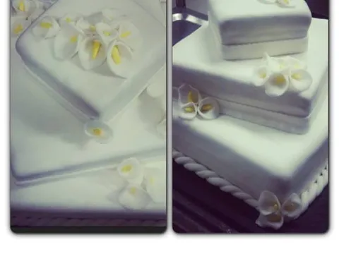 Wedding cake with calla