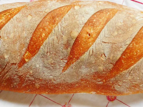 Domaći kruh sa malo kvasca u predtijestu