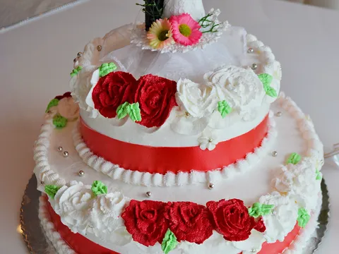 Svadbena torta koju sam napravila :)