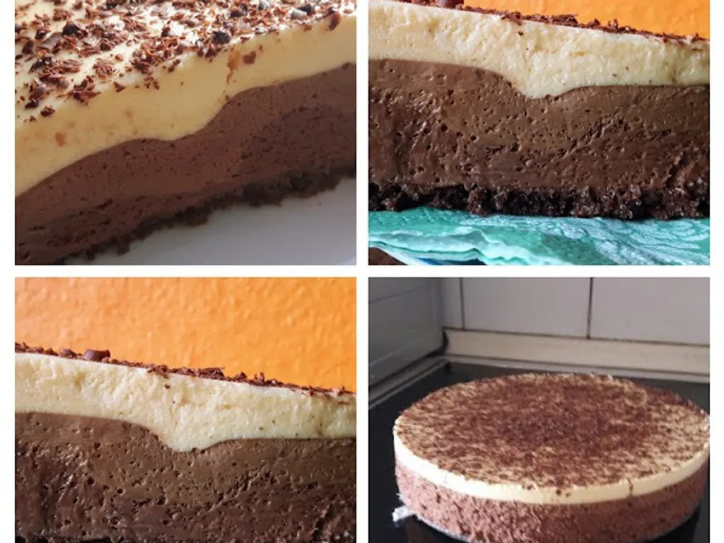 Trobojna čokoladno-pjenasta (mousse) torta