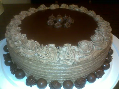 Čoko-vanilin badem torta