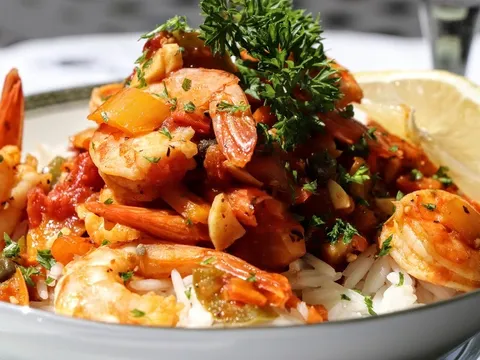 Spicy shrimp veracruz