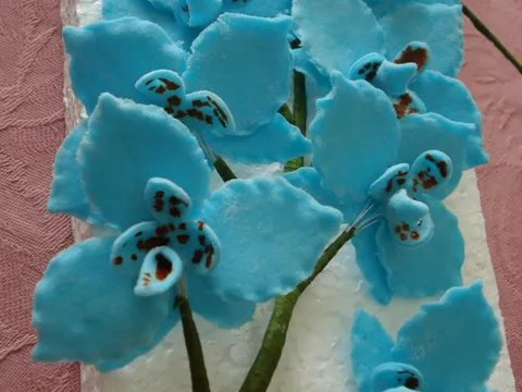 Plava orhideja (gum-pasta)
