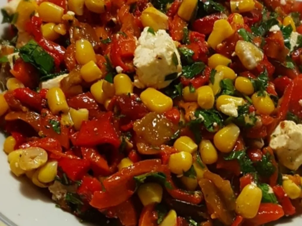 Salata od pečenih paprika i kukuruza