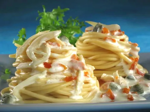 Špageti s lososom