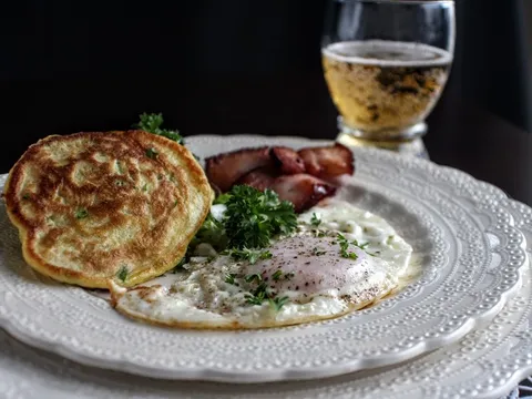 Potato & spring onion breakfast pancakes