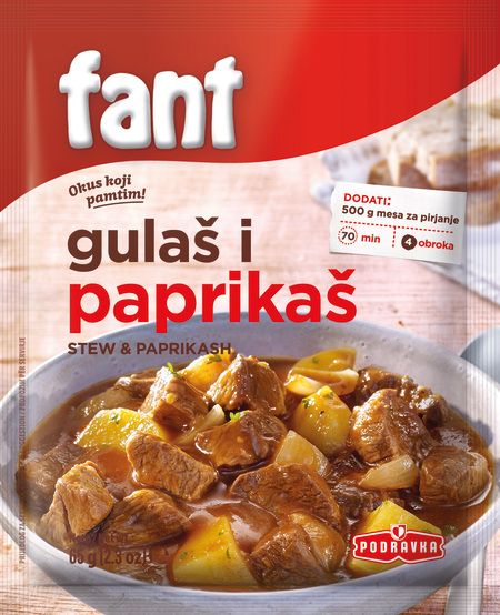 Fant seasoning mix for stews and paprikash