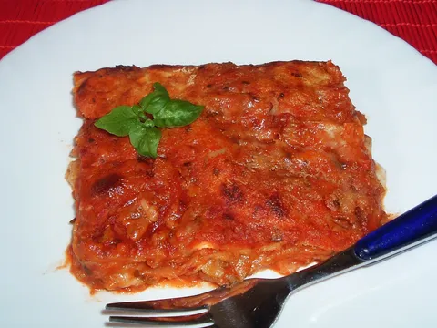 Lasagne sa seitanom  i  gljivama