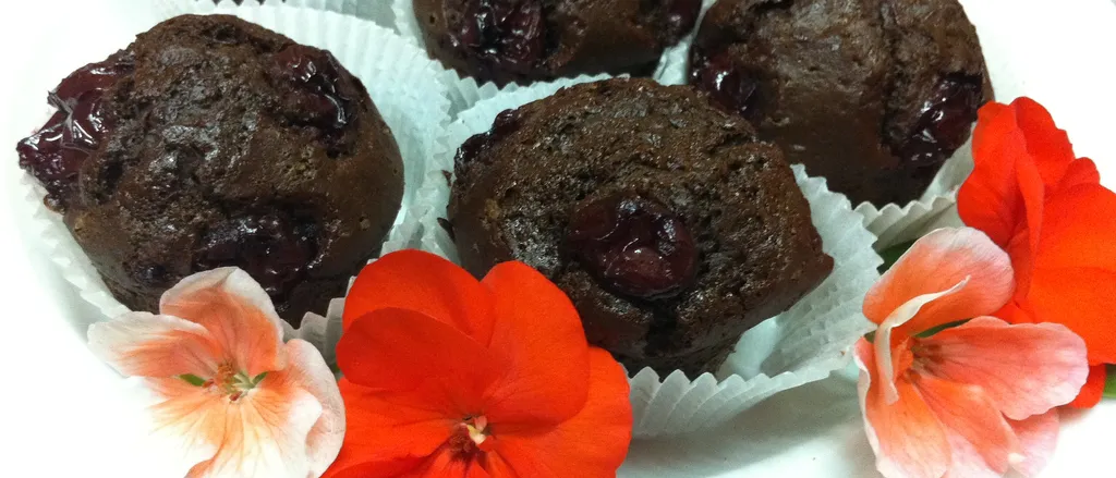 Choco cherry muffins